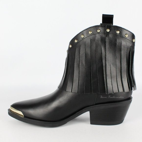 NEW LOVE MOSCHINO Fringe Western Boot - Picture 4 of 15
